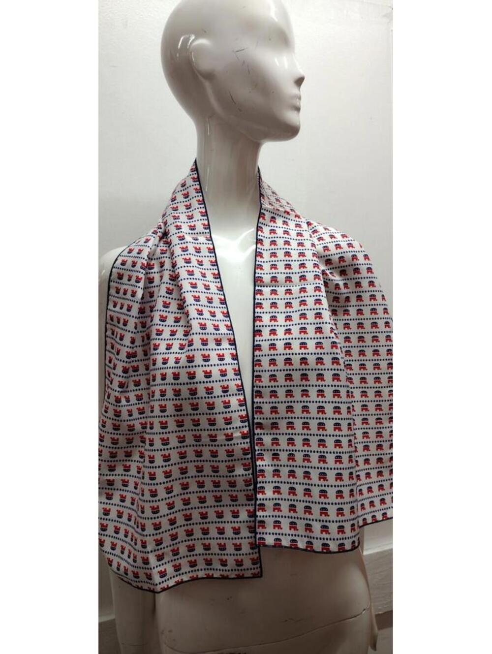 USA Vintage 1976 1776 Usa Wide Large Scarf Elephant GOP REPUBLICAN Authentic 70s